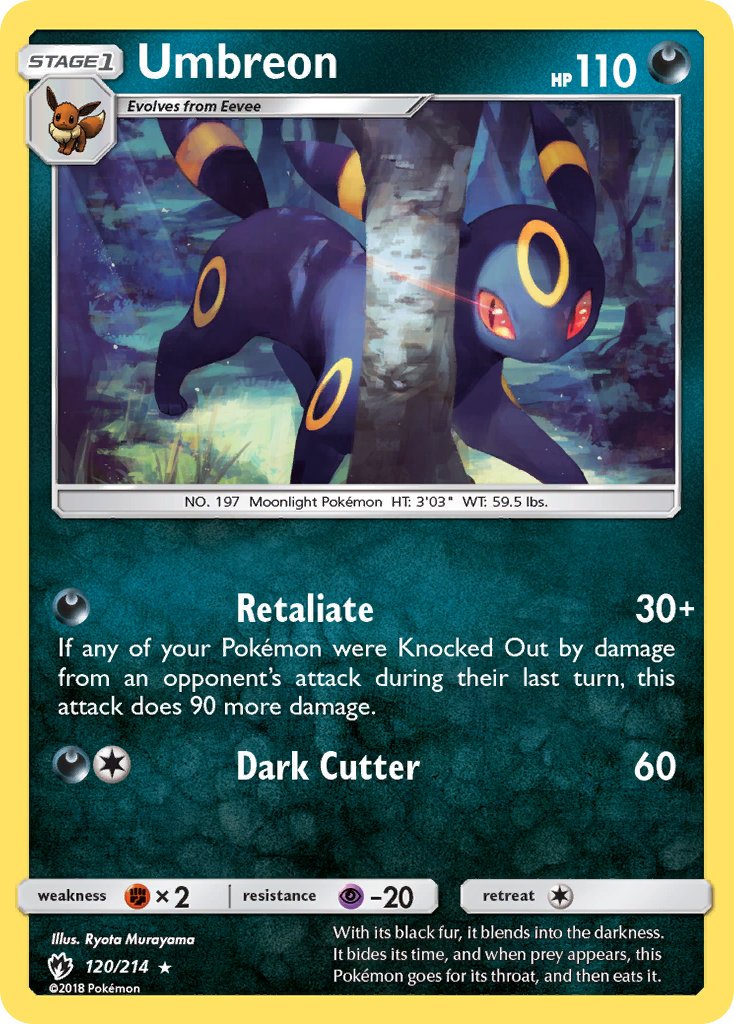 Umbreon (120/214) (Cosmos Holo) (Blister Exclusive) [Sun & Moon: Lost Thunder] | Odin's Place