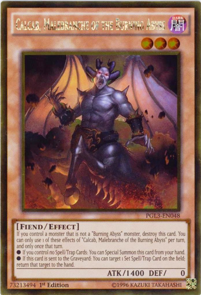 Calcab, Malebranche of the Burning Abyss [PGL3-EN048] Gold Rare | Odin's Place