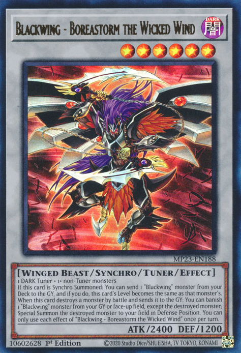 Blackwing - Boreastorm the Wicked Wind [MP23-EN188] Ultra Rare | Odin's Place