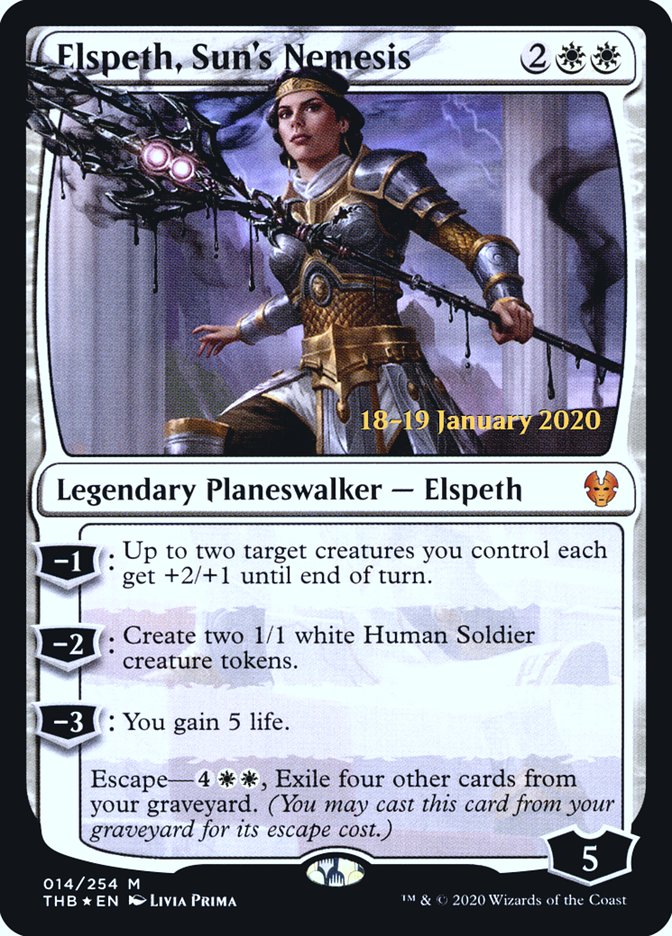 Elspeth, Sun's Nemesis [Theros Beyond Death Prerelease Promos] | Odin's Place