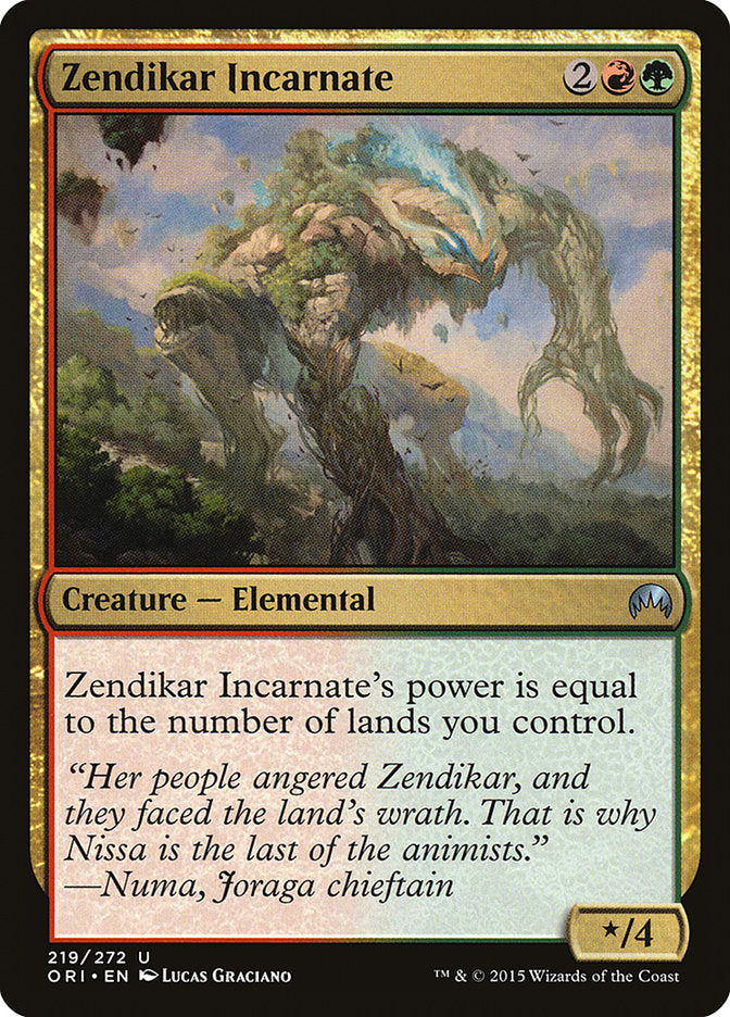 Zendikar Incarnate (219) [Magic Origins] | Odin's Place
