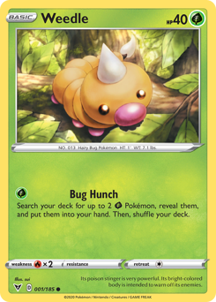 Weedle (001/185) [Sword & Shield: Vivid Voltage] | Odin's Place
