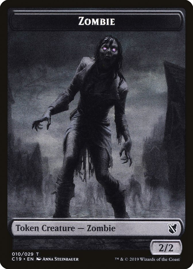 Ob Nixilis, Reignited Emblem // Zombie (010) Double-Sided Token [Commander 2019 Tokens] | Odin's Place