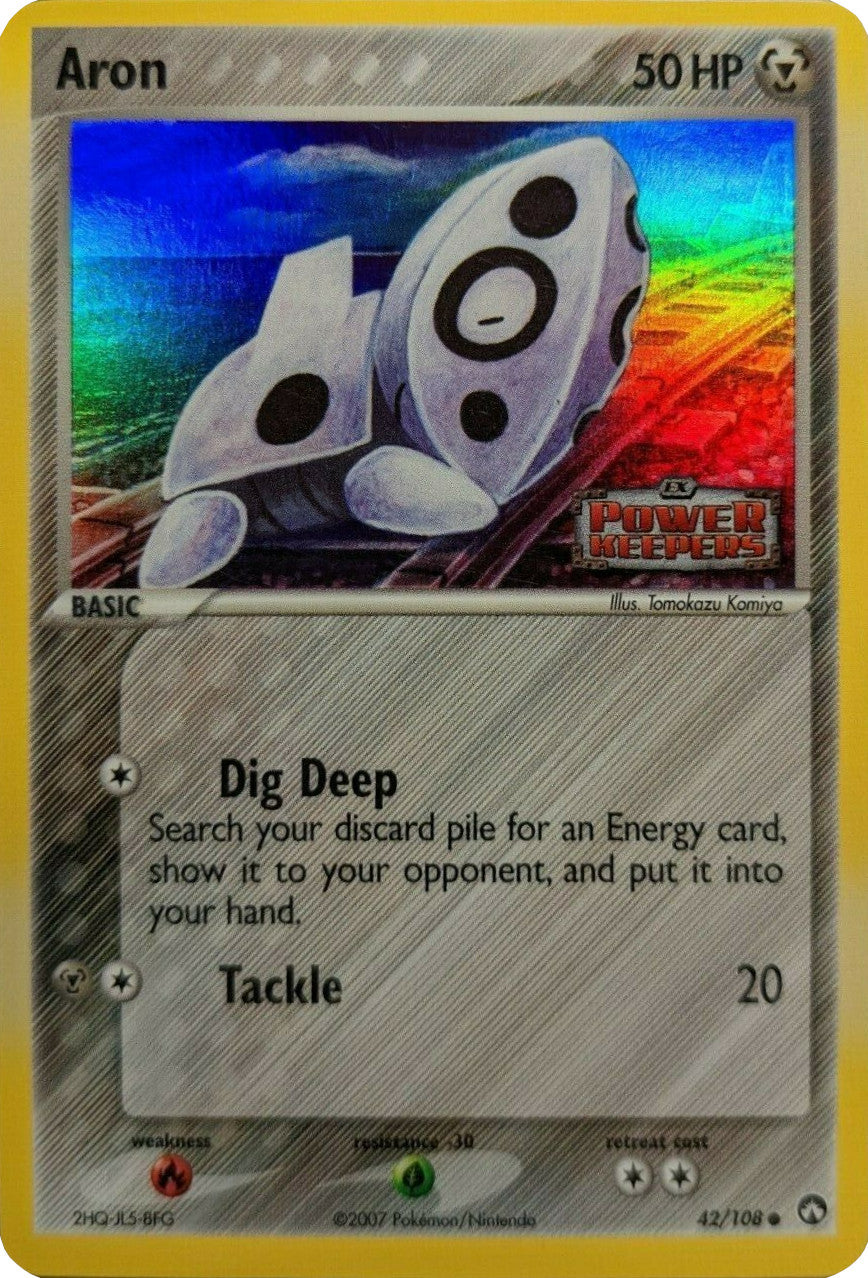 Aron (42/108) (Stamped) [EX: Power Keepers] | Odin's Place