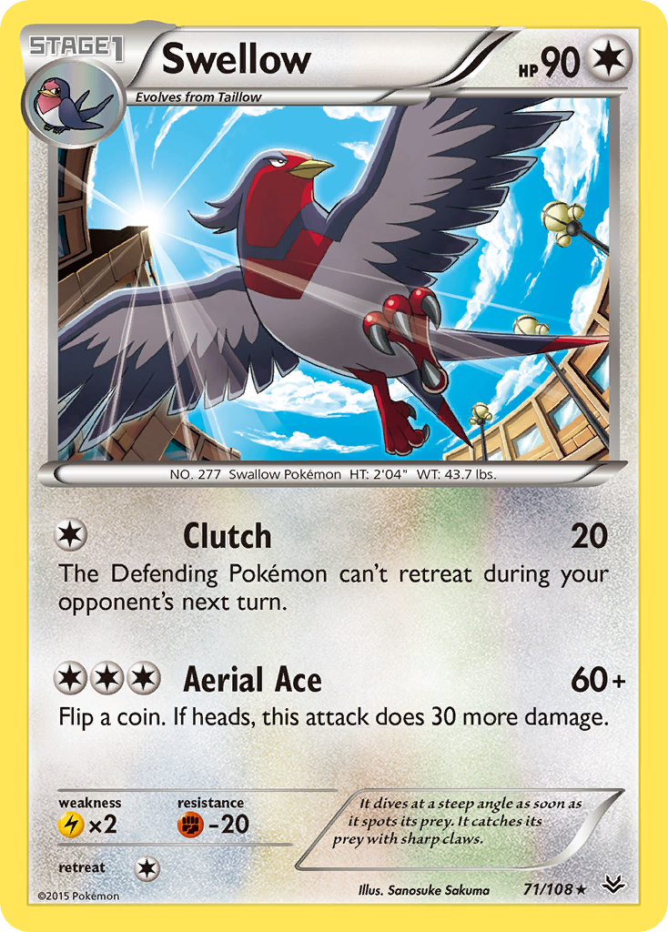 Swellow (71/108) [XY: Roaring Skies] | Odin's Place