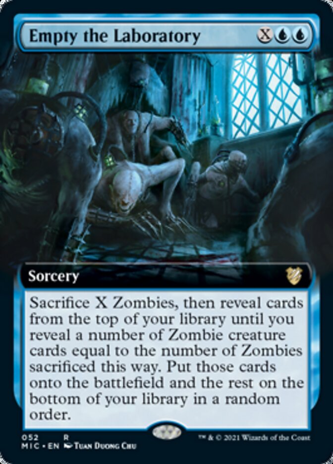 Empty the Laboratory (Extended Art) [Innistrad: Midnight Hunt Commander] | Odin's Place