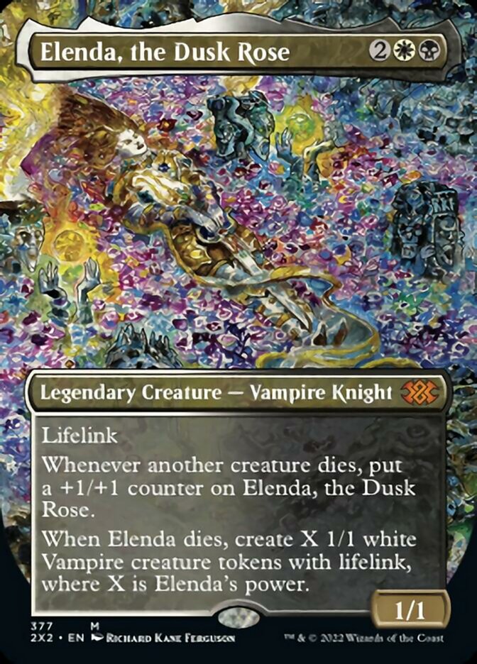 Elenda, the Dusk Rose (Borderless Alternate Art) [Double Masters 2022] | Odin's Place