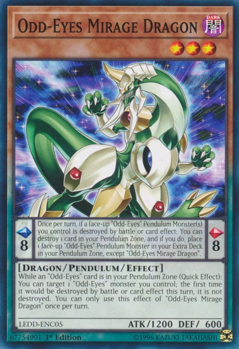 Odd-Eyes Mirage Dragon [LEDD-ENC05] Common | Odin's Place