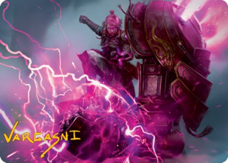 Voltage Surge Art Card (Gold-Stamped Signature) [Kamigawa: Neon Dynasty Art Series] | Odin's Place