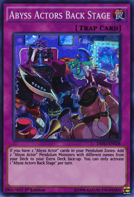 Abyss Actors Back Stage [DESO-EN028] Super Rare | Odin's Place