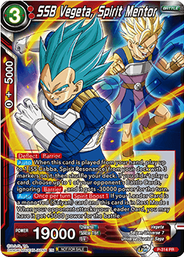 SSB Vegeta, Spirit Mentor (P-314) [Tournament Promotion Cards] | Odin's Place