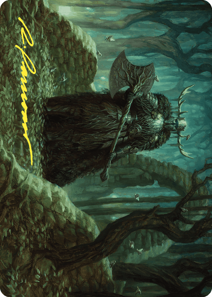 Mosswood Dreadknight Art Card (Gold-Stamped Signature) [Wilds of Eldraine Art Series] | Odin's Place