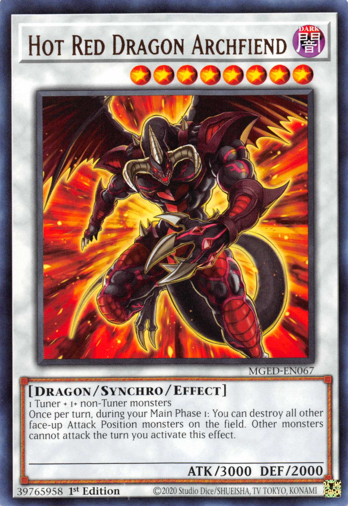 Hot Red Dragon Archfiend [MGED-EN067] Rare | Odin's Place