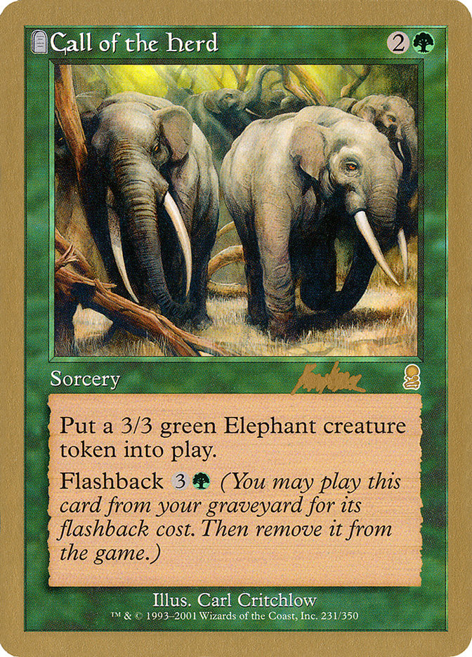 Call of the Herd (Brian Kibler) [World Championship Decks 2002] | Odin's Place
