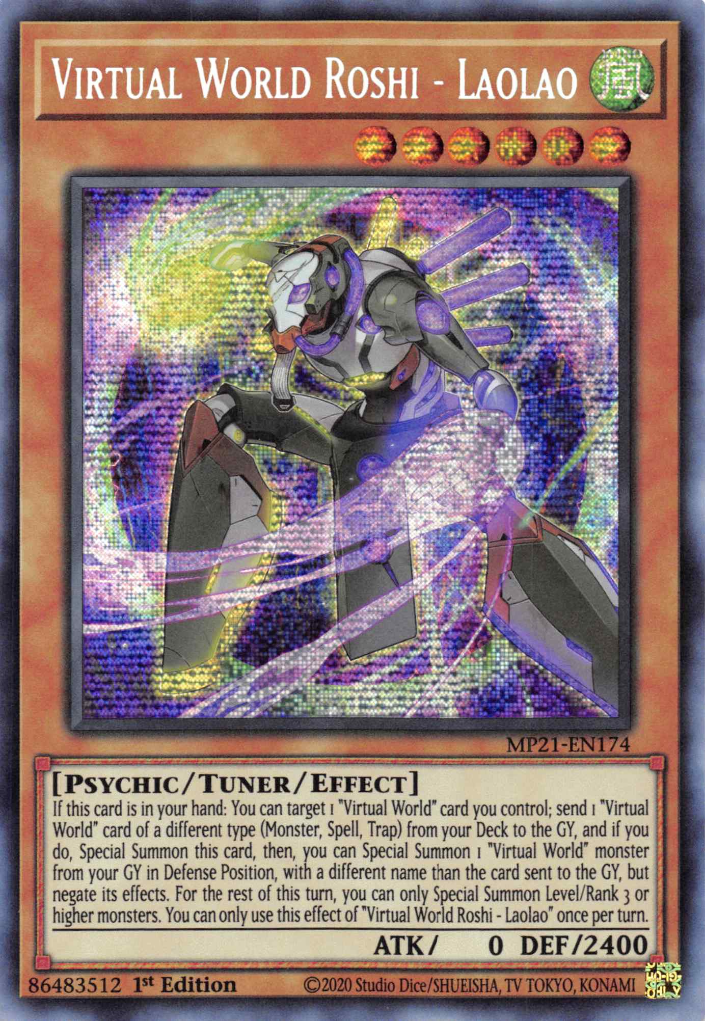 Virtual World Roshi - Laolao [MP21-EN174] Prismatic Secret Rare | Odin's Place