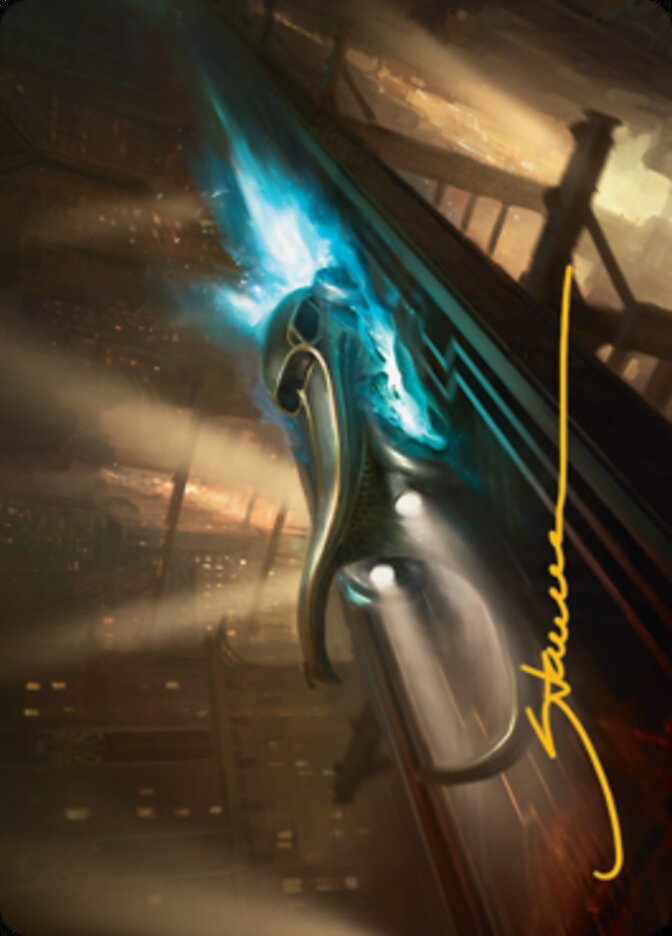 Run Out of Town Art Card (Gold-Stamped Signature) [Streets of New Capenna Art Series] | Odin's Place