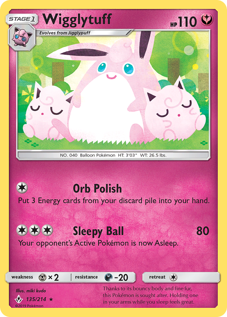 Wigglytuff (135/214) [Sun & Moon: Unbroken Bonds] | Odin's Place