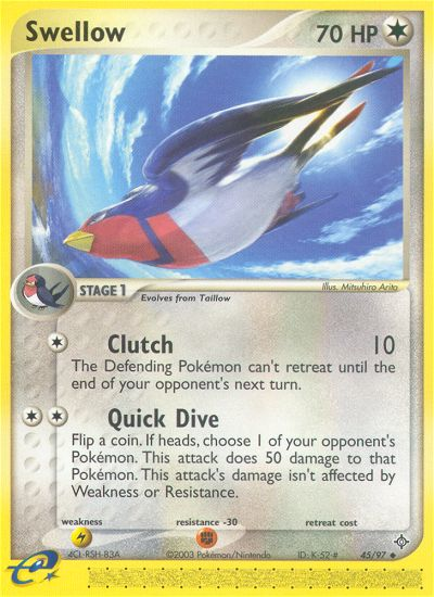 Swellow (45/97) [EX: Dragon] | Odin's Place