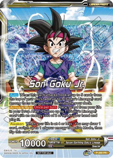 Son Goku Jr. // SS Son Goku Jr., Scion of the Lineage (P-290) [Promotion Cards] | Odin's Place