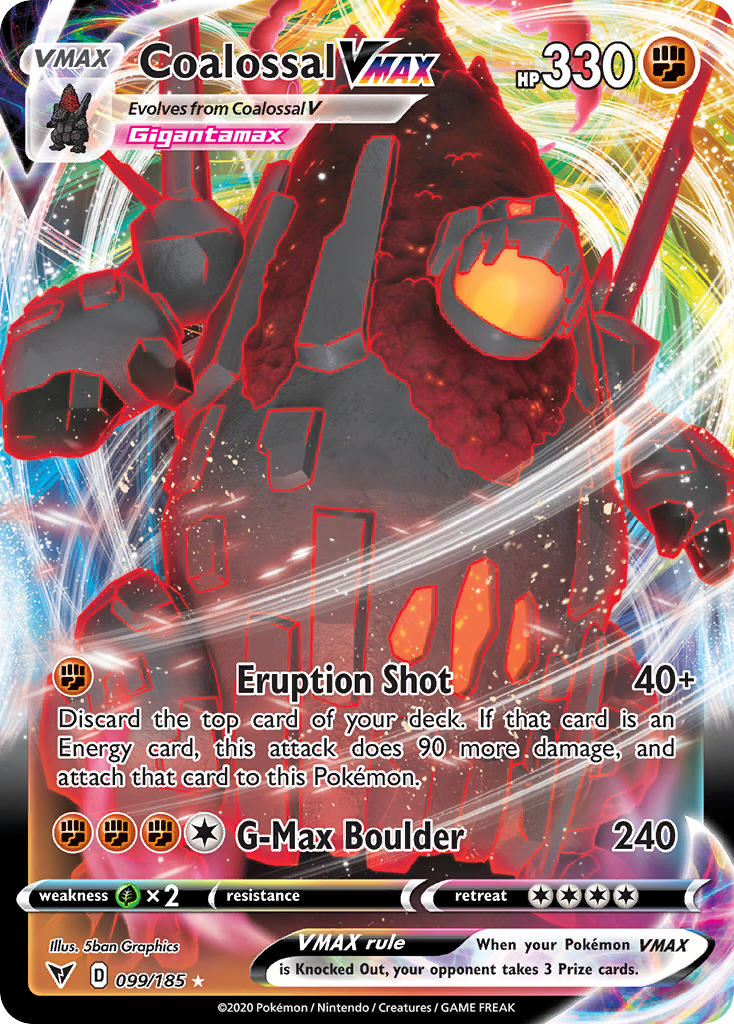 Coalossal VMAX (099/185) [Sword & Shield: Vivid Voltage] | Odin's Place