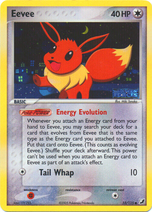 Eevee (55/115) (Stamped) [EX: Unseen Forces] | Odin's Place