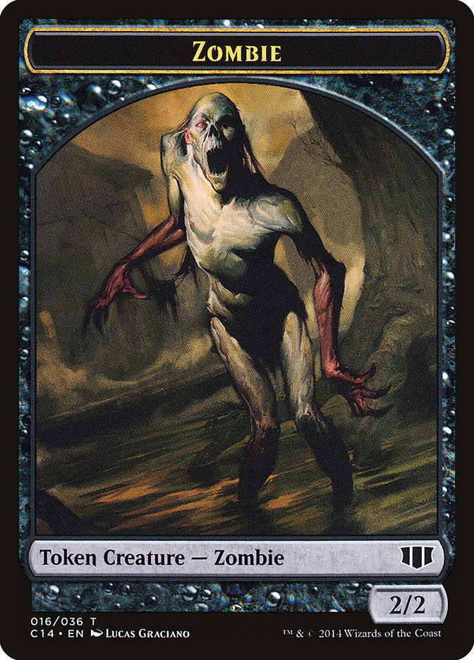 Demon (012/036) // Zombie (016/036) Double-Sided Token [Commander 2014 Tokens] | Odin's Place