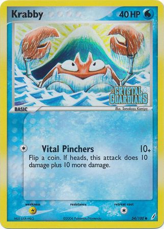 Krabby (54/100) (Stamped) [EX: Crystal Guardians] | Odin's Place