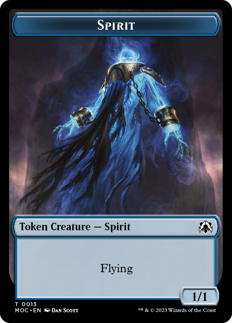 Spirit (9) // Spirit (13) Double-Sided Token [March of the Machine Commander Tokens] | Odin's Place