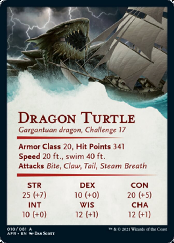 Dragon Turtle Art Card [Dungeons & Dragons: Adventures in the Forgotten Realms Art Series] | Odin's Place