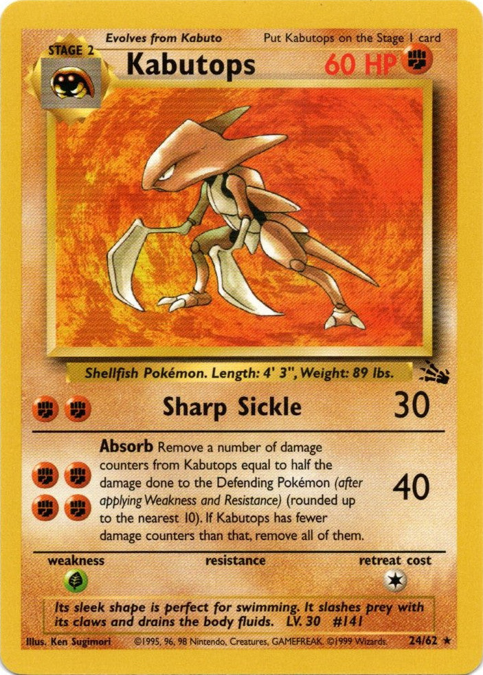 Kabutops (24/62) [Fossil Unlimited] | Odin's Place