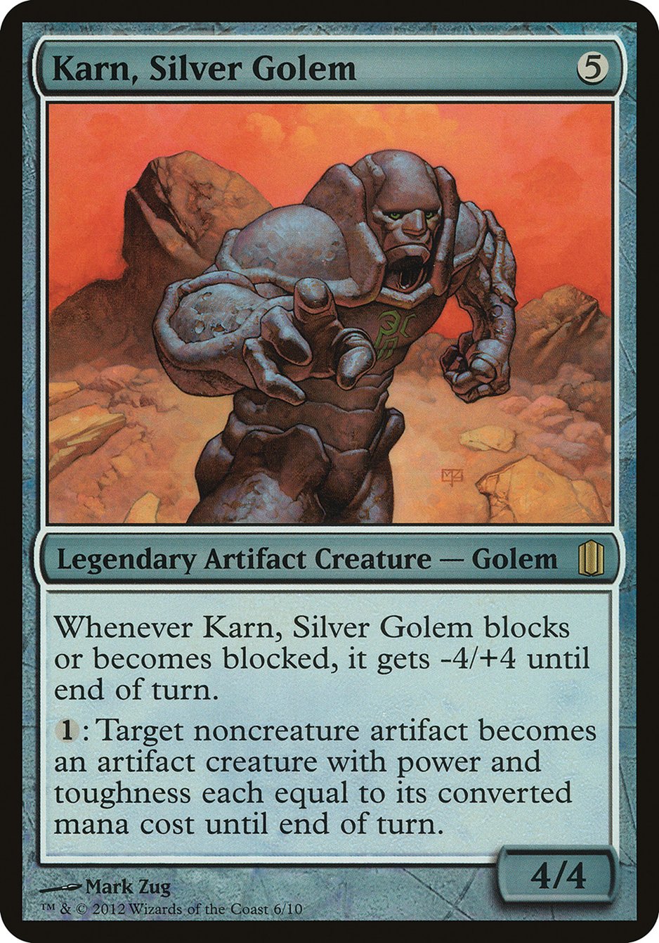 Karn, Silver Golem (6) (Oversized) [Commander's Arsenal Oversized] | Odin's Place