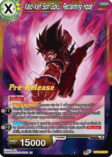 Kaio-Ken Son Goku, Reclaiming Hope (BT15-093) [Saiyan Showdown Prerelease Promos] | Odin's Place