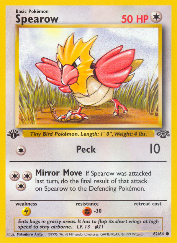Spearow (62/64) [Jungle 1st Edition] | Odin's Place