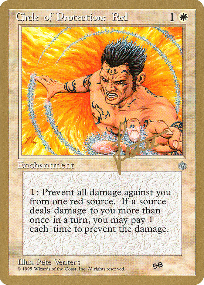 Circle of Protection: Red (Bertrand Lestree) (SB) (ICE) [Pro Tour Collector Set] | Odin's Place
