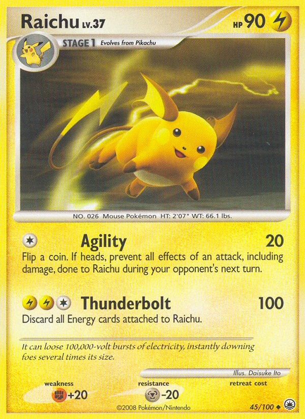 Raichu (45/100) [Diamond & Pearl: Majestic Dawn] | Odin's Place