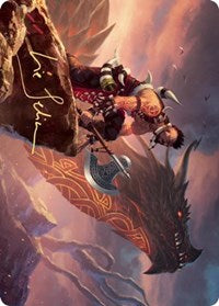Dragonkin Berserker Art Card (Gold-Stamped Signature) [Kaldheim Art Series] | Odin's Place