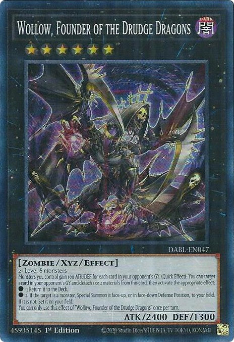Wollow, Founder of the Drudge Dragons [DABL-EN047] Super Rare | Odin's Place