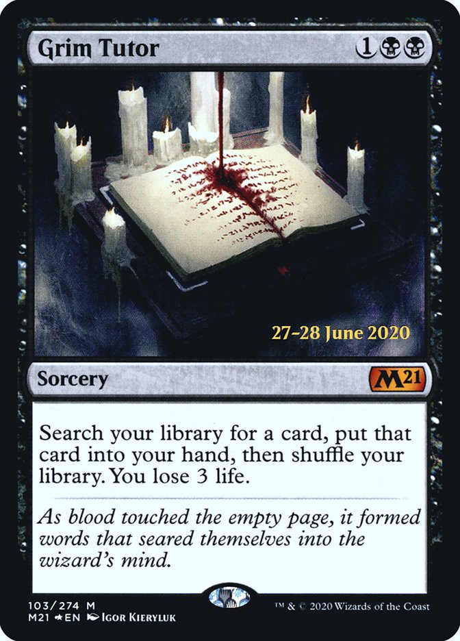 Grim Tutor [Core Set 2021 Prerelease Promos] | Odin's Place