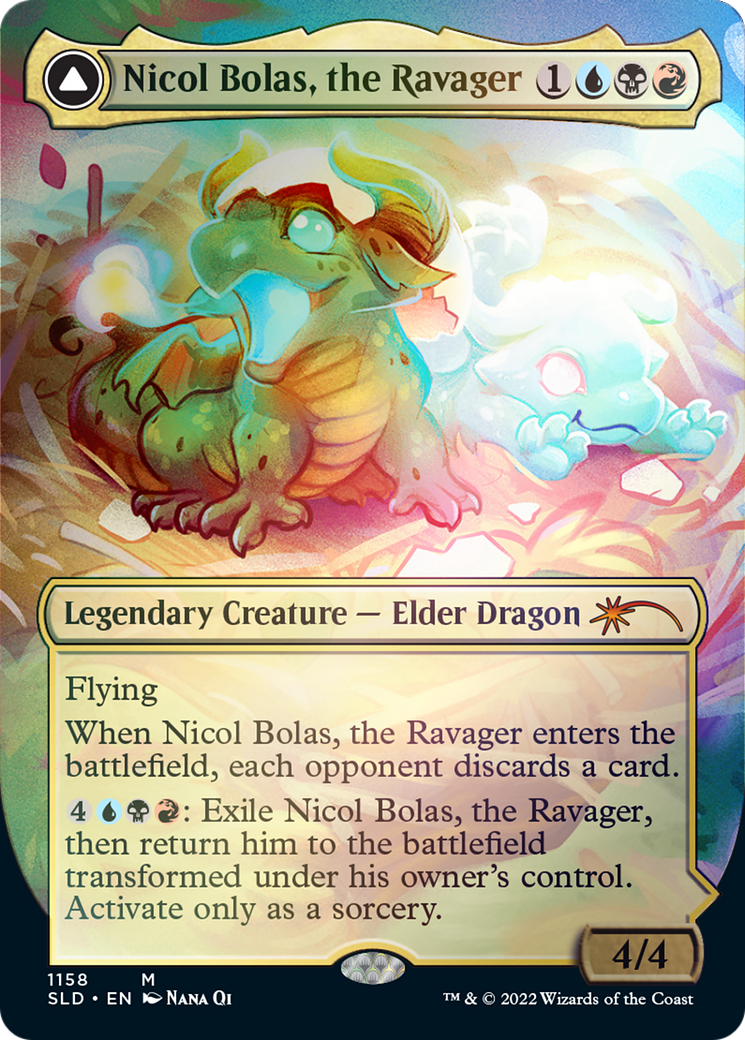 Nicol Bolas, the Ravager // Nicol Bolas, the Arisen (Borderless) [Secret Lair: From Cute to Brute] | Odin's Place