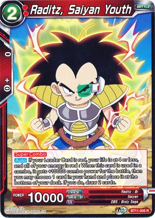 Raditz, Saiyan Youth (BT11-005) [Vermilion Bloodline] | Odin's Place