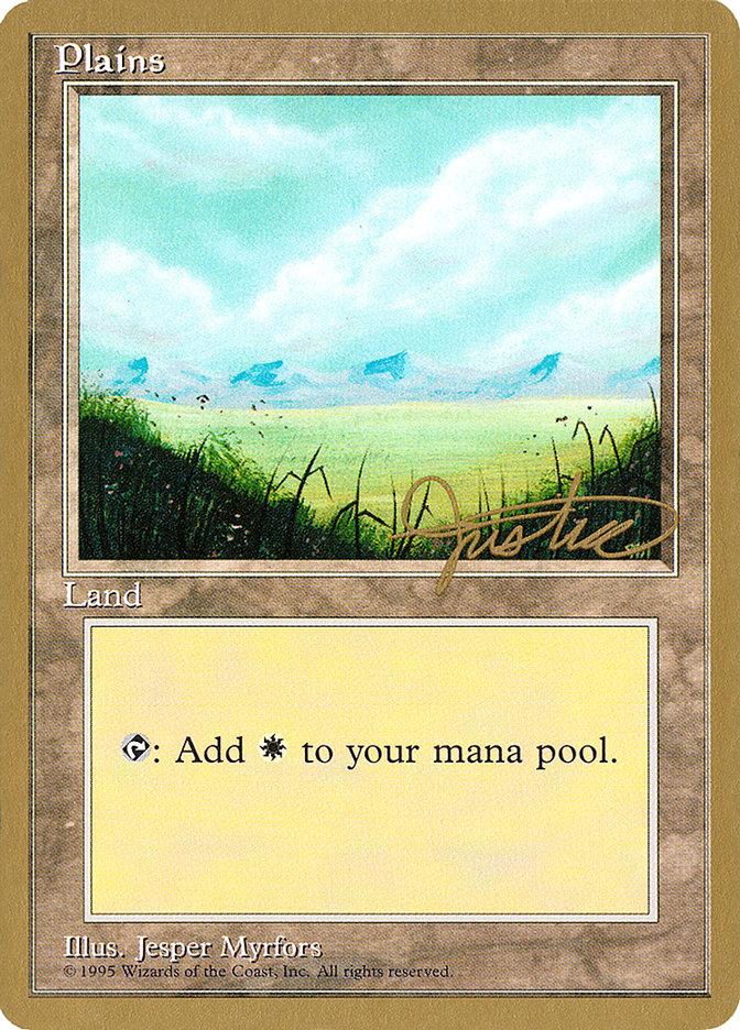Plains (mj366) (Mark Justice) [Pro Tour Collector Set] | Odin's Place