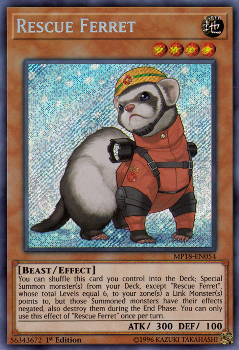 Rescue Ferret [MP18-EN054] Secret Rare | Odin's Place