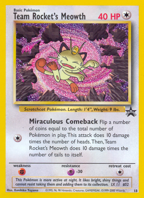 Team Rocket's Meowth (18) [Wizards of the Coast: Black Star Promos] | Odin's Place