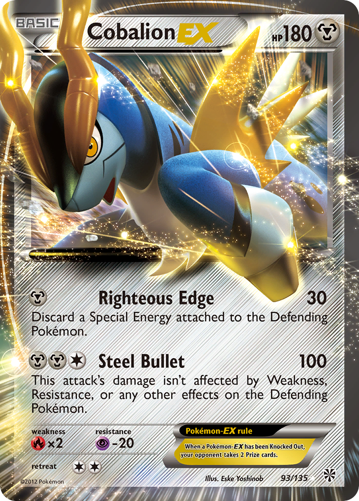 Cobalion EX (93/135) [Black & White: Plasma Storm] | Odin's Place