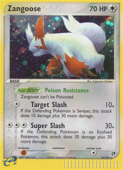 Zangoose (14/100) [EX: Sandstorm] | Odin's Place