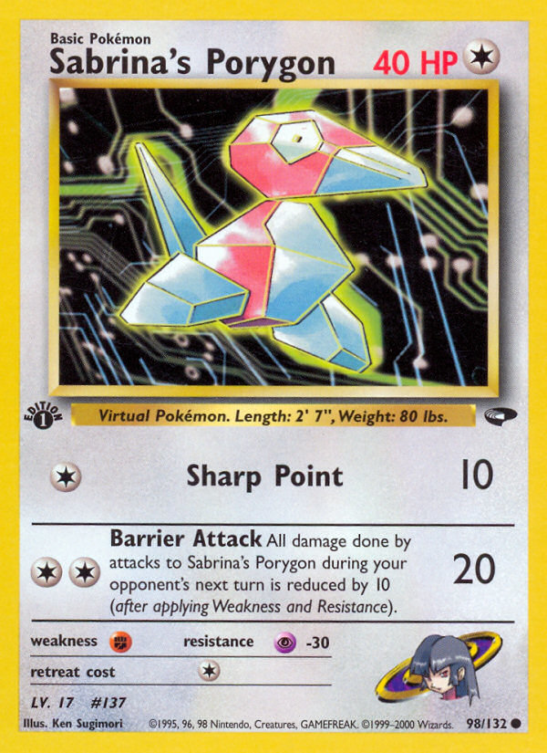 Sabrina's Porygon (98/132) [Gym Challenge 1st Edition] | Odin's Place