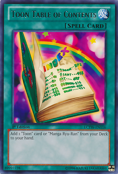 Toon Table of Contents [LCYW-EN116] Rare | Odin's Place
