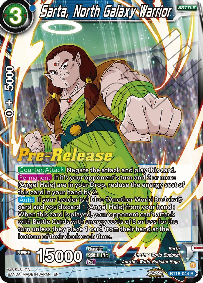 Sarta, North Galaxy Warrior (BT18-044) [Dawn of the Z-Legends Prerelease Promos] | Odin's Place