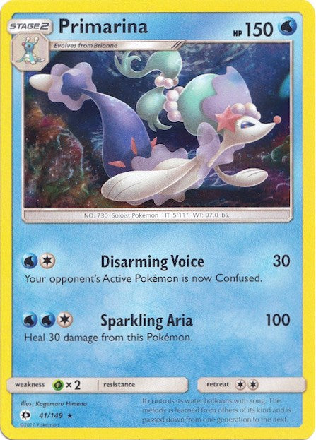 Primarina (41/149) (Water Web Holo) [Sun & Moon: Base Set] | Odin's Place