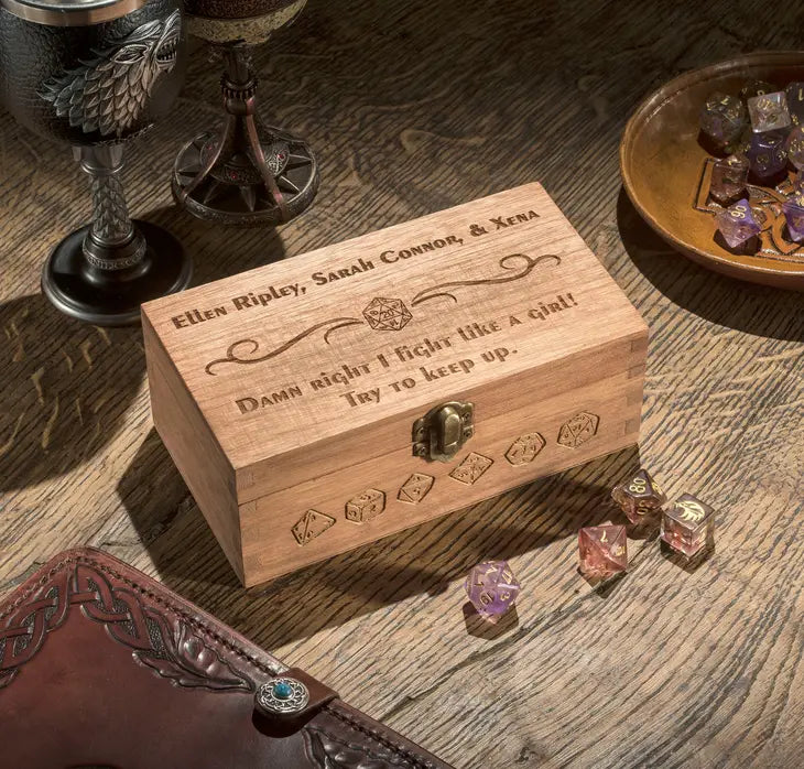 Critit Etched Dice Box Rectangle Assorted Styles | Odin's Place